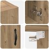 vidaXL Wall-Mounted Cabinet Wall-mounted Artisan Oak 60 x 31 x 70 cm
