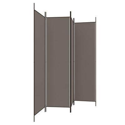 vidaXL 4-Panel Room Divider Anthracite 200x200 cm Fabric