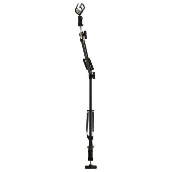 vidaXL Table Mounted Microphone Stand Black Steel