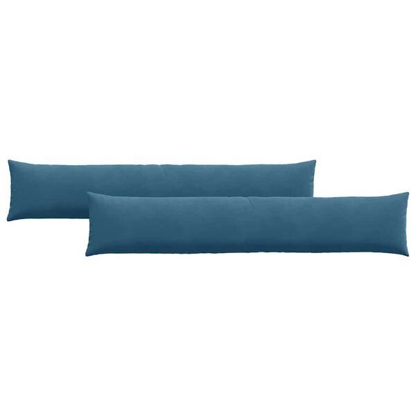 vidaXL Sofa Pillows 2 pcs Blue 200 x 40 cm Corduroy Fabric