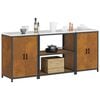 vidaXL Kitchen Storage Set with Shelf 3 pcs Rusty Weathering Steel
