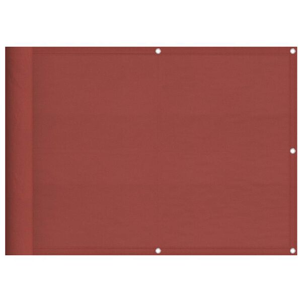vidaXL Balcony Screen Terracotta 75x1000 cm 100% Polyester Oxford