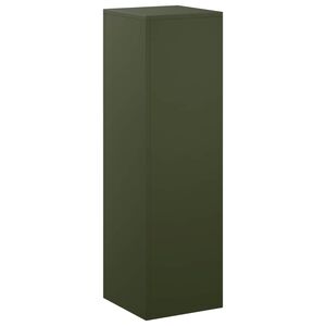 vidaXL Plant Stand Olive Green 30 x 30 x 100 cm Weathering Steel