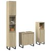 vidaXL 3 Piece Bathroom Furniture Set Sonoma Oak Engineered Wood