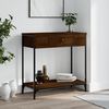 vidaXL Console Table Brown Oak 75x34.5x75 cm Engineered Wood