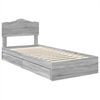vidaXL Storage Bed Grey Sonoma 100 x 200 cm Engineered Wood