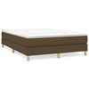 vidaXL Box Spring Bed Frame Dark Brown 140x190 cm Fabric