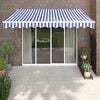 vidaXL Manual Retractable Awning Burgundy 350x250 cm