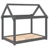 vidaXL Dog Bed Grey 101x70x90 cm Solid Wood Pine