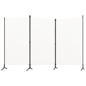 vidaXL 3-Panel Room Divider White 260x180 cm