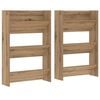 vidaXL Shoe Cabinet 2 pcs 60 x 18 x 90 cm Engineered Wood Artisan Oak