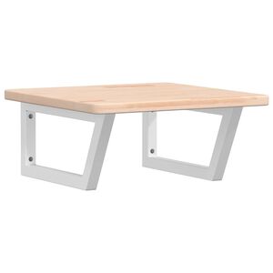 vidaXL Basin Shelf Wall Mounted Steel and Solid Wood Oak