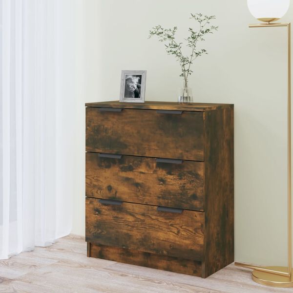 vidaXL Sideboard Smoked Oak 60x30x70 cm Engineered Wood