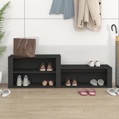 vidaXL Shoe Cabinet Black 150x35x45 cm Engineered Wood