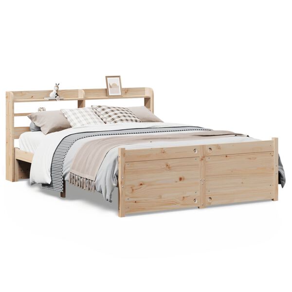 vidaXL Bed Frame with Headboard without Mattress 160x200 cm