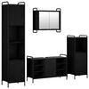 vidaXL Bathroom Cabinet Set 4 pcs Black Oak 40 x 36 x 181 cm