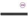 vidaXL Lawn Edging 50 pcs 10 x 103 cm Cold-rolled steel Black