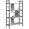 vidaXL Bookshelf Grey Sonoma 75 x 30 x 123.5 cm Engineered Wood