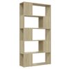 vidaXL Book Cabinet Room Divider Sonoma Oak 80x24x155 cm Engineered Wood