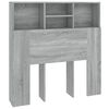vidaXL Headboard Cabinet | Grey Sonoma | Engineered Wood | Large