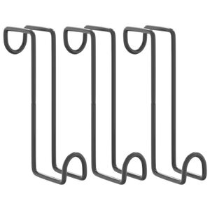 vidaXL Bridle Hangers 3 pcs Black Steel