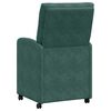 vidaXL Dining Chairs with Wheels 2 pcs Dark green 58 x 67 x 97 cm