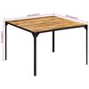 vidaXL Dining Table 110x110x76 cm Solid Wood Mango