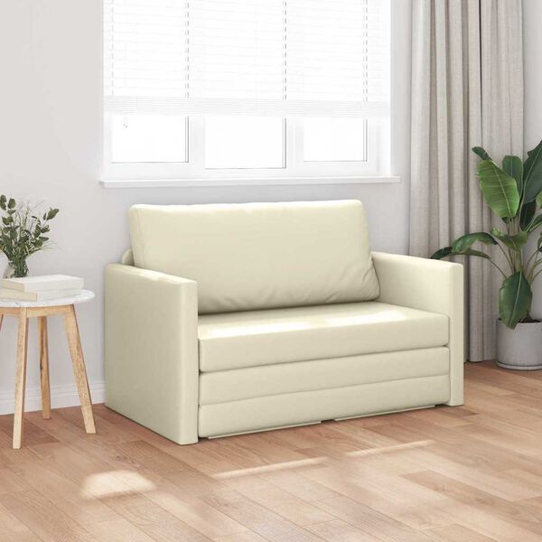 vidaXL Sofa Bed Cream 124 x 71 x 78 cm Velvet