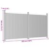 vidaXL Fence Panel Brown 353x186 cm WPC