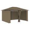 vidaXL Garden Marquee with Curtains 4x3 m Taupe 180 g/m²