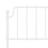 vidaXL Metal Bed Frame without Mattress with Headboard White 120x190cm