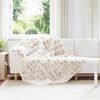 vidaXL Faux Rabbit Fur Blanket 4 pcs White 150 x 220 cm Polyester