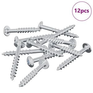 vidaXL Screw 12 pcs Silver 9.8 x 35 mm Iron