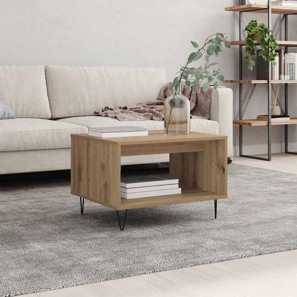 vidaXL Coffee Table Artisan oak 60 x 50 x 40 cm Engineered wood