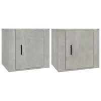 vidaXL Bedside Cabinets 2 pcs Concrete Grey 50x39x47 cm