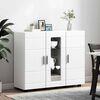 vidaXL Wooden Cabinet White 88.5 x 30.5 x 73 cm Engineered Wood