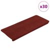 vidaXL Stair Mats Self-adhesive 30 pcs Red 65x24.5x3.5 cm