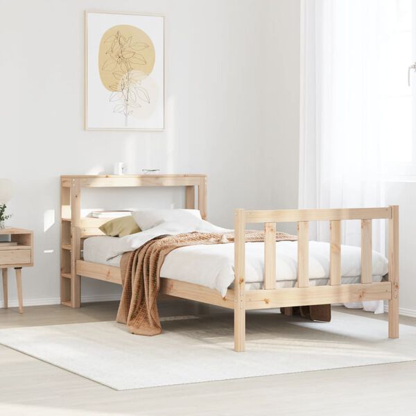 vidaXL Bed Frame without Mattress 100x200 cm Solid Wood Pine