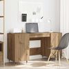 vidaXL Desk with Shelf Artisan oak 140 x 50 x 75 cm Engineered wood