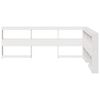vidaXL Bookcase Headboard L-Shaped White 160 cm Solid Wood Pine