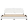vidaXL Bed Frame without Mattress "Zadar" White 180x200 cm Super King Faux Leather