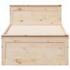 vidaXL Bed Frame without Mattress with Headboard 90x190 cm Single Solid Wood Pine