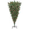 vidaXL Upside-down Artificial Pre-lit Christmas Tree with Ball Set PVC