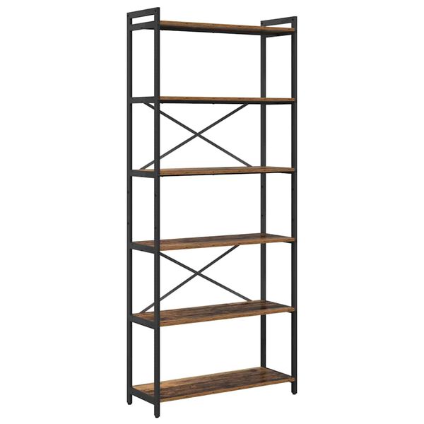 vidaXL Bookshelf Old wood 80 x 30 x 190 cm Engineered Wood