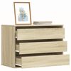 vidaXL Corner Chest of Drawers Sonoma Oak 80x41x58 cm Engineered Wood