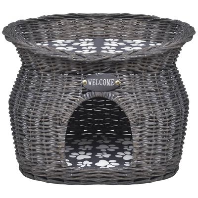 vidaXL Willow Cat Tree Pet House/Bed/Scratching Post with Cushion