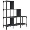 vidaXL Bookcase Black 92x30x102 cm Engineered Wood and Metal