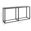 vidaXL Console Table Black 160x35x75.5cm Tempered Glass