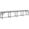 vidaXL Dining Bench Light Grey 248x32x45 cm Steel and Fabric