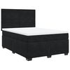vidaXL Box Spring Bed with Mattress Black 140x190 cm Velvet
